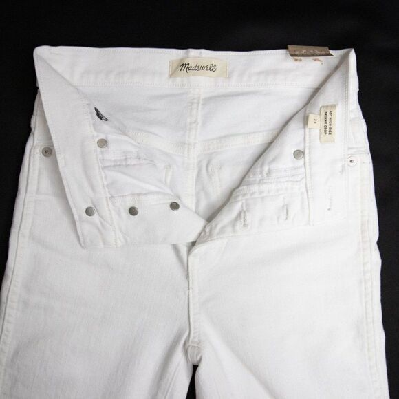 NEW 10" High-Rise Skinny Crop Jeans in Pure Whit, 24 - Picture 14 of 14